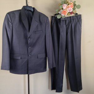 Mens Suit Polyester Wool Blend